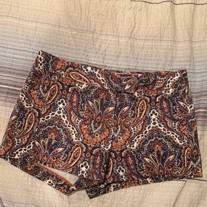 J Crew paisley stretch size 2 shorts